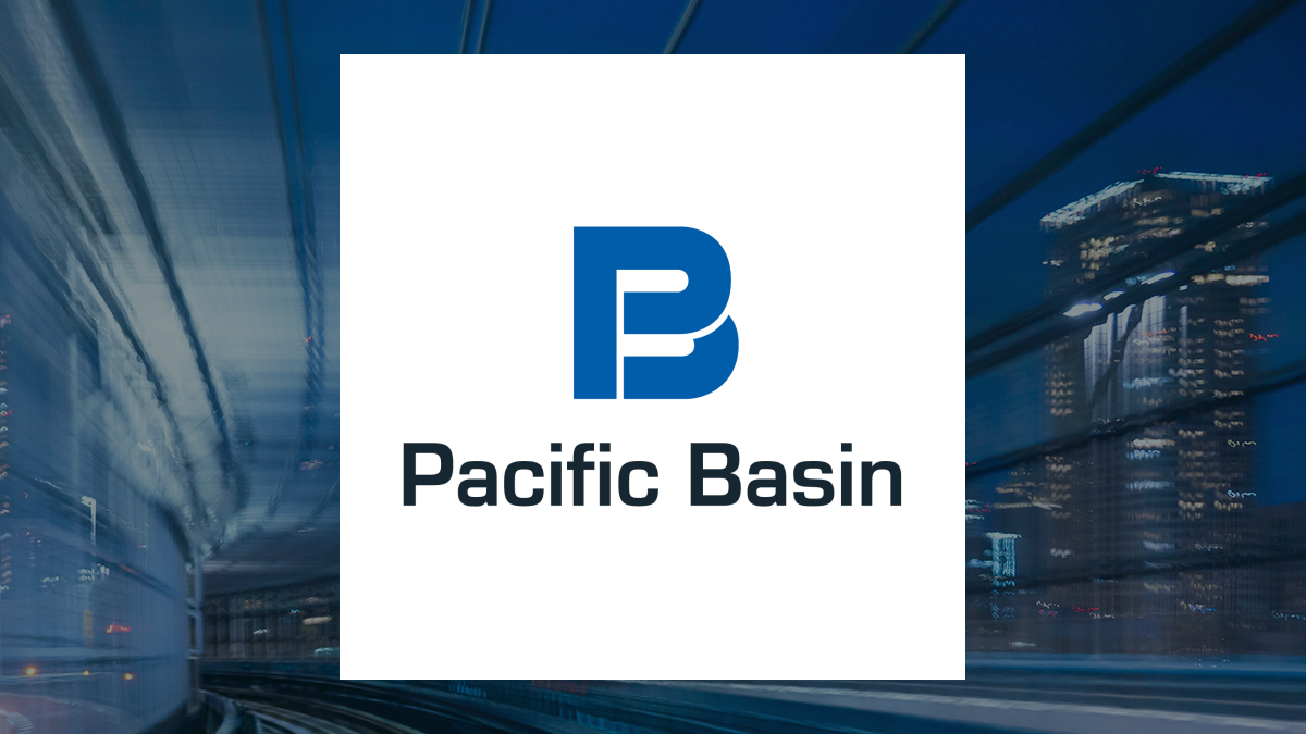 Pacific Basin Shipping logo with Transportation background