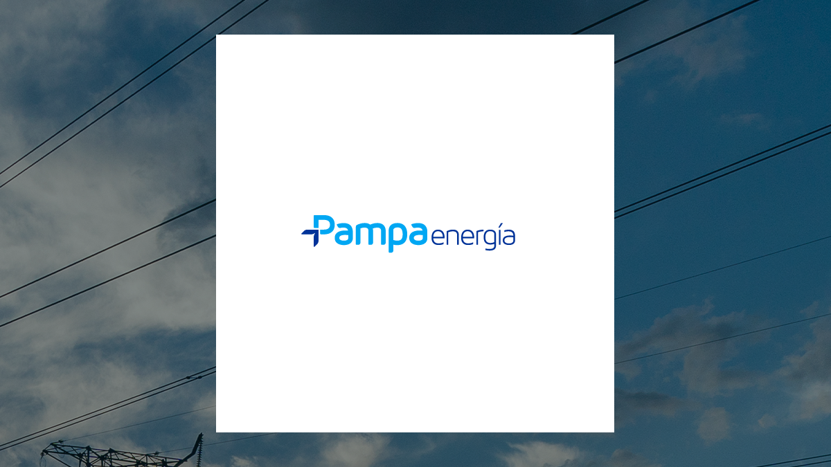 Pampa Energía logo with Utilities background