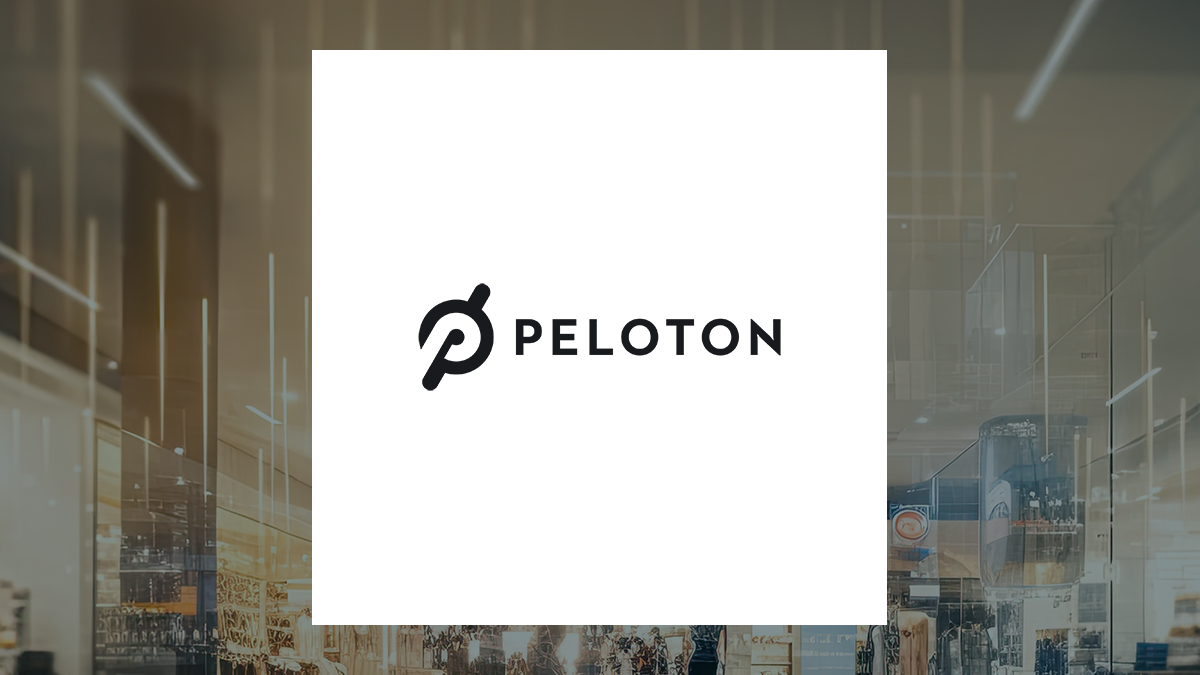 Peloton Interactive logo with Consumer Discretionary background