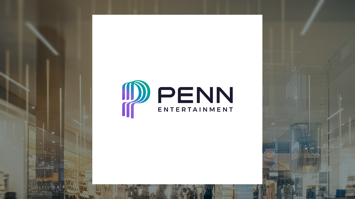 PENN Entertainment logo with Consumer Discretionary background
