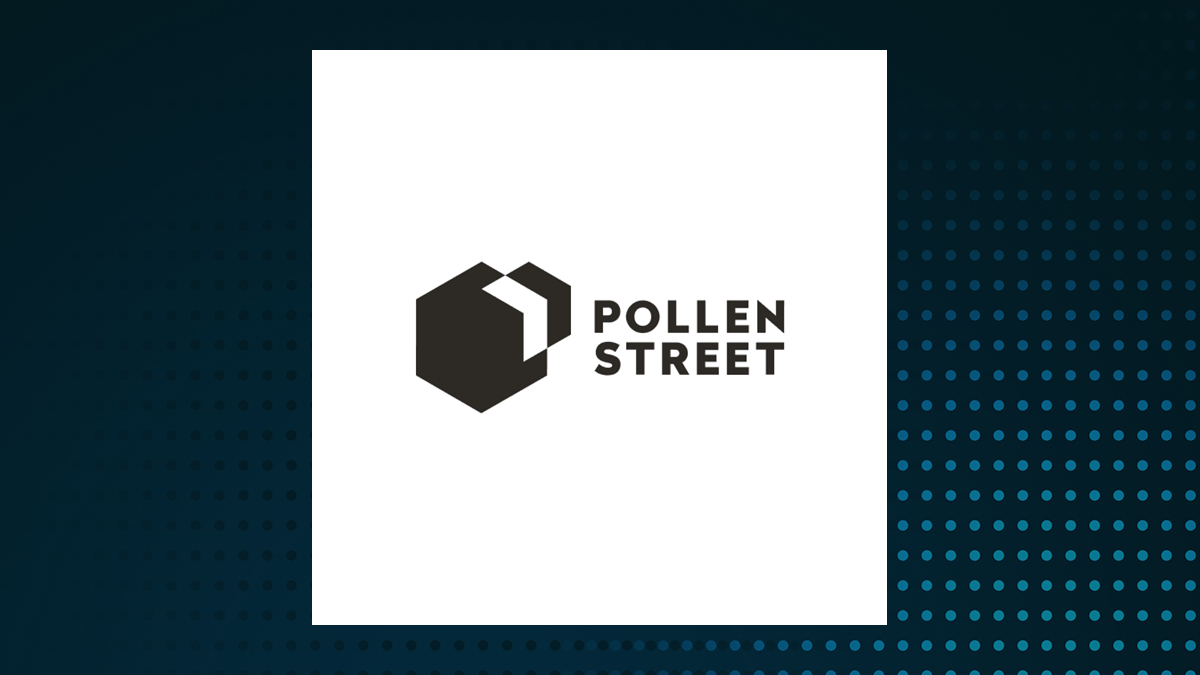 Pollen Street Group logo with Financial Services background