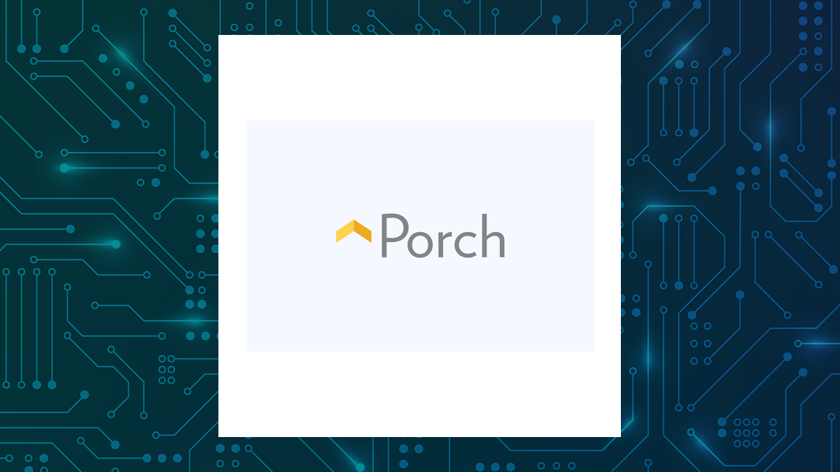 Porch Group logo with Computer and Technology background