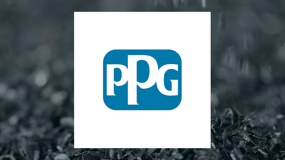 PPG Industries logo with Basic Materials background
