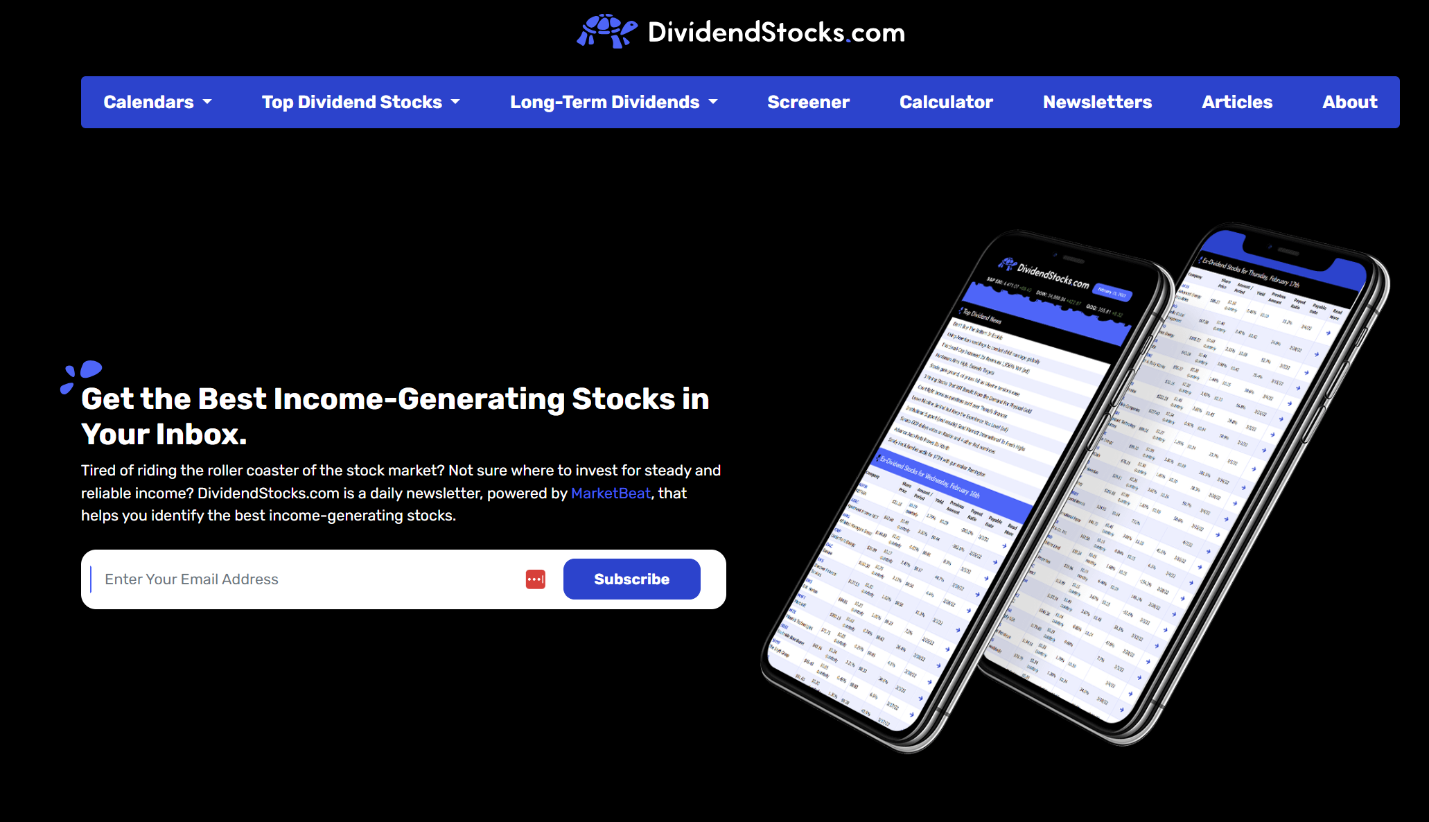 Dividendstocks.com website.