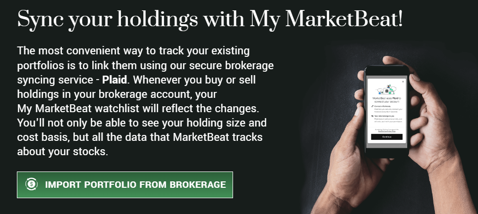 Pop-up on MarketBeat website with prompt 