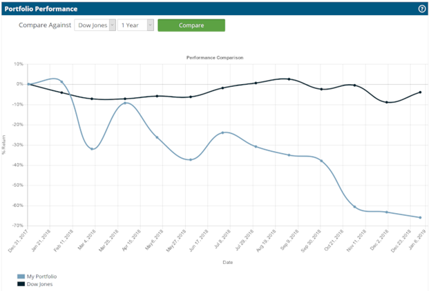 Portfolio performance graph