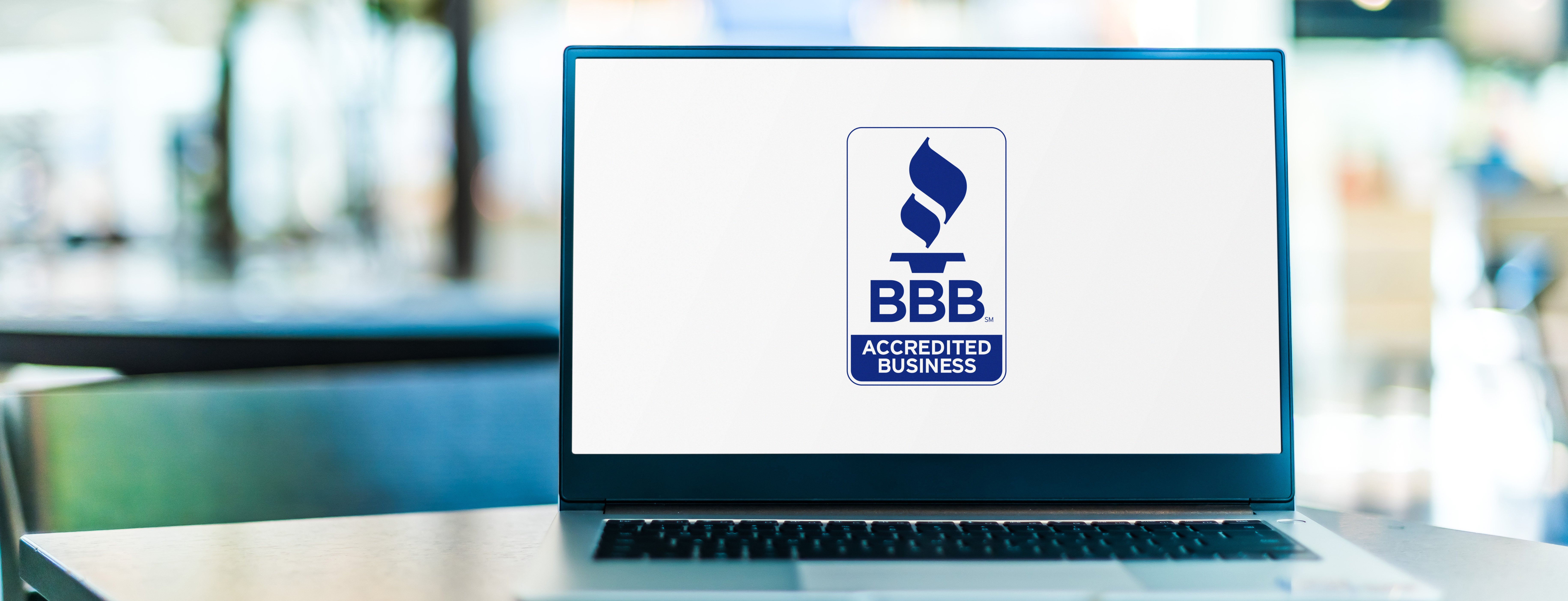 BBB logo displayed on a laptop.