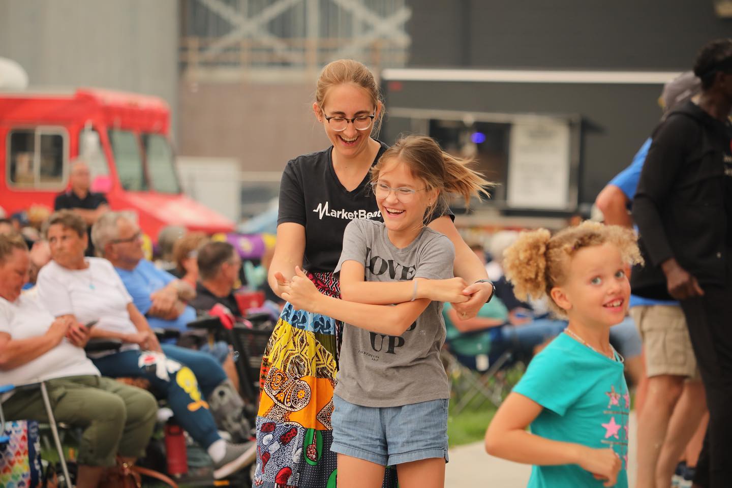 Two people dancing at The Levitt Concert