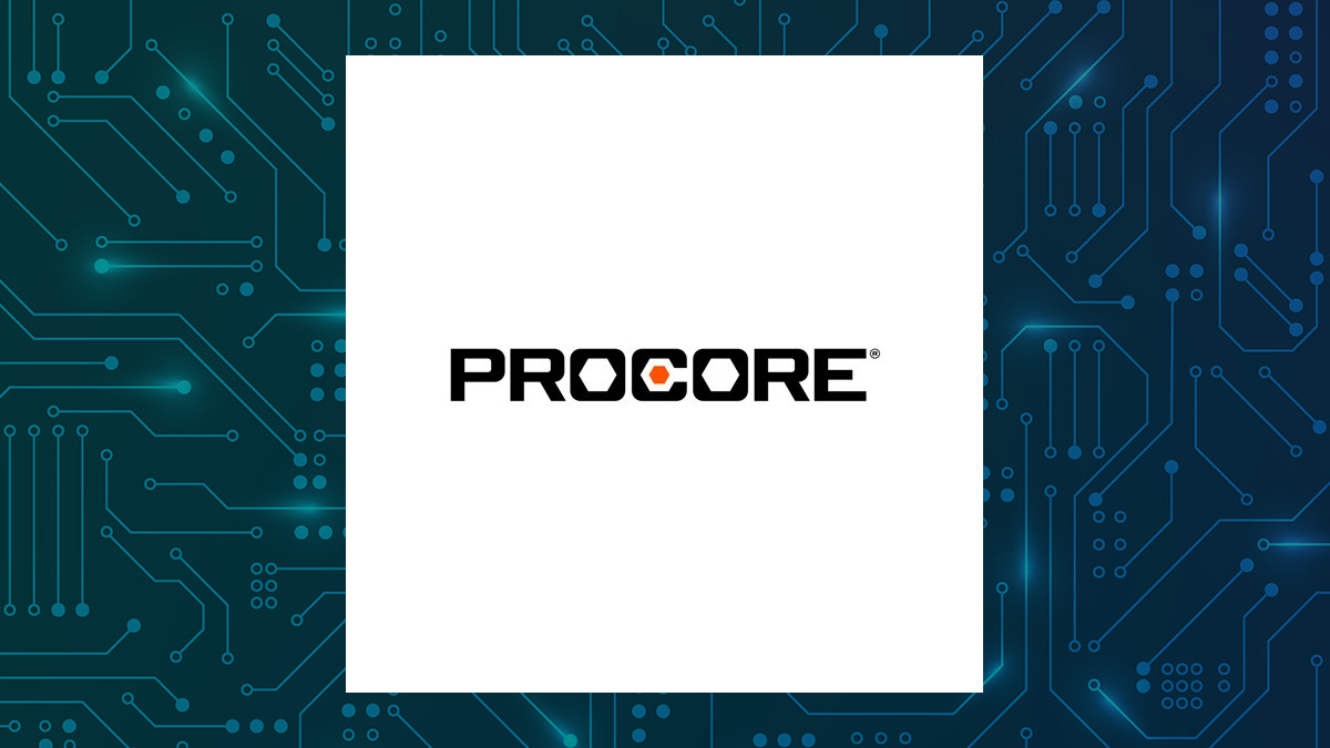 Procore Technologies logo with Business Services background