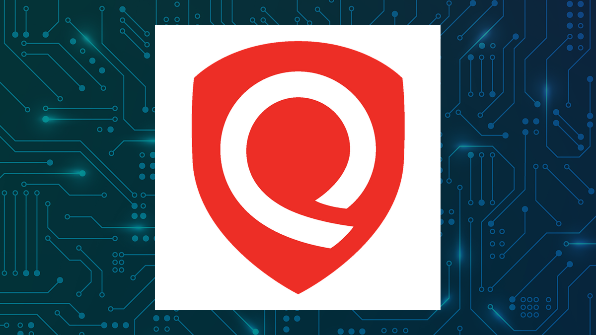 Qualys logo with Computer and Technology background