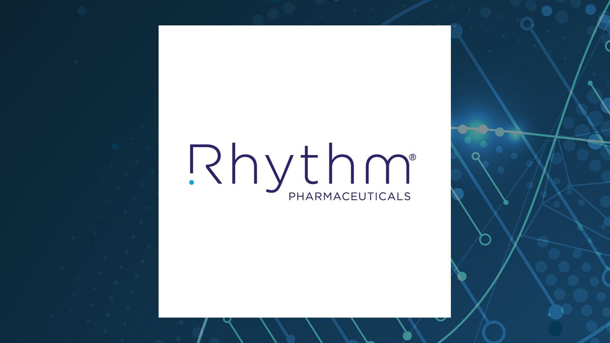 Rhythm Pharmaceuticals logo with Medical background