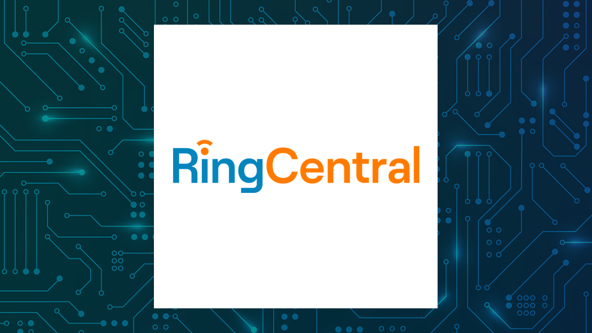 RingCentral logo with Computer and Technology background
