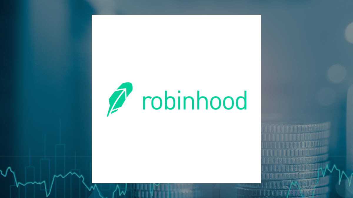 Robinhood Markets logo with Finance background