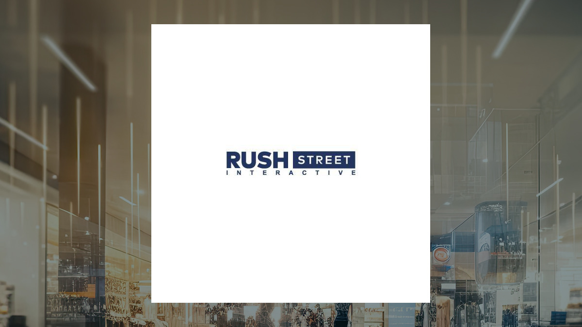 Rush Street Interactive logo with Consumer Discretionary background