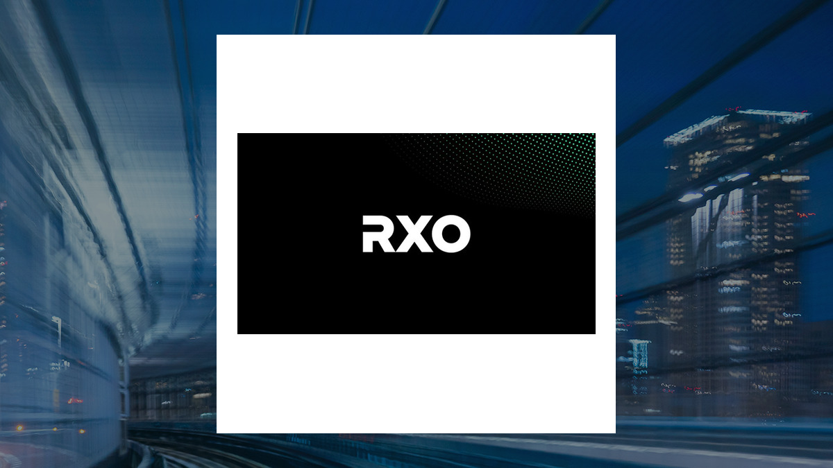 RXO logo with Transportation background