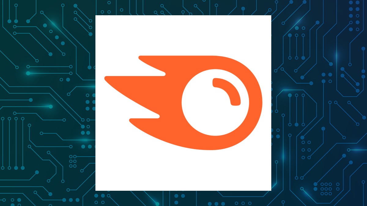 Semrush logo with Computer and Technology background