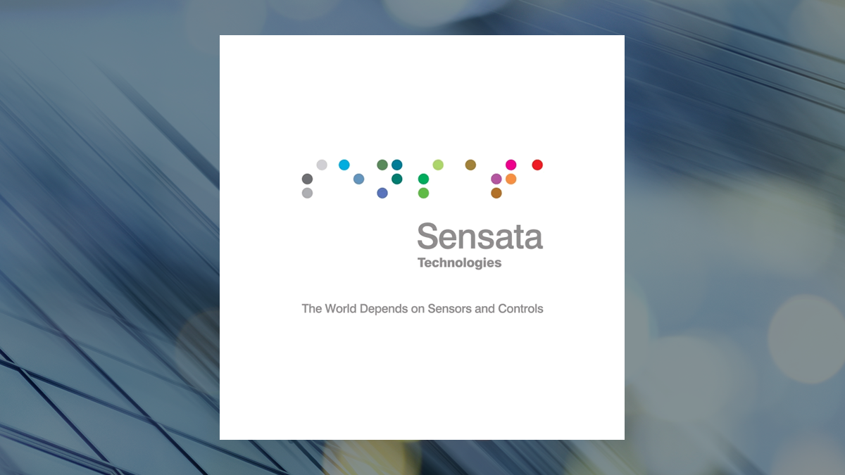 Sensata Technologies logo with Industrials background