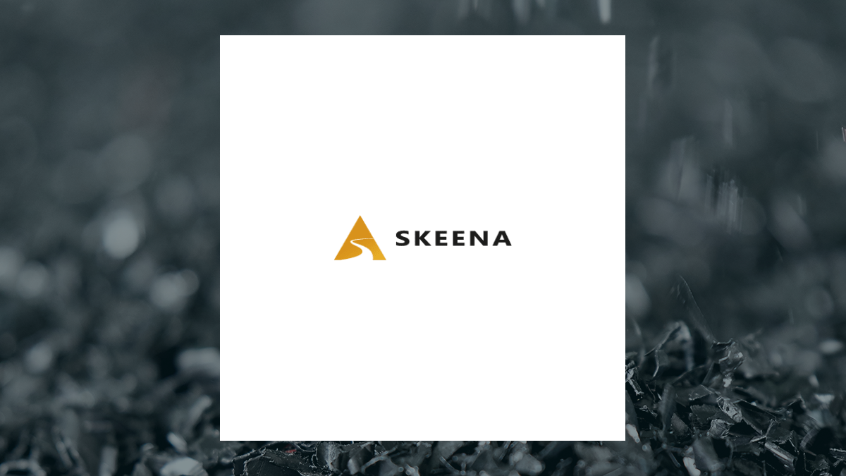 Skeena Resources logo with Basic Materials background