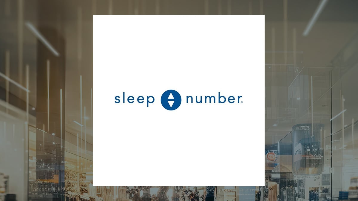Sleep Number logo with Consumer Discretionary background