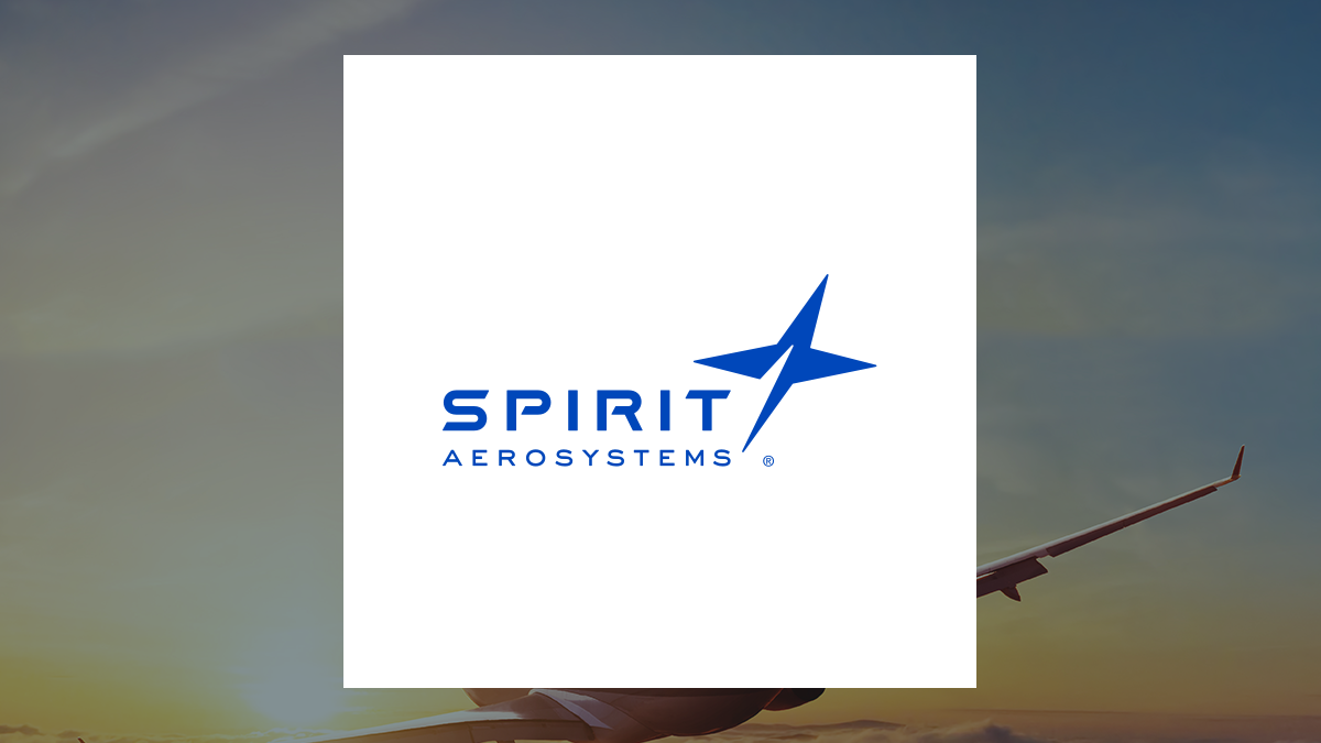 Spirit AeroSystems logo with Aerospace background