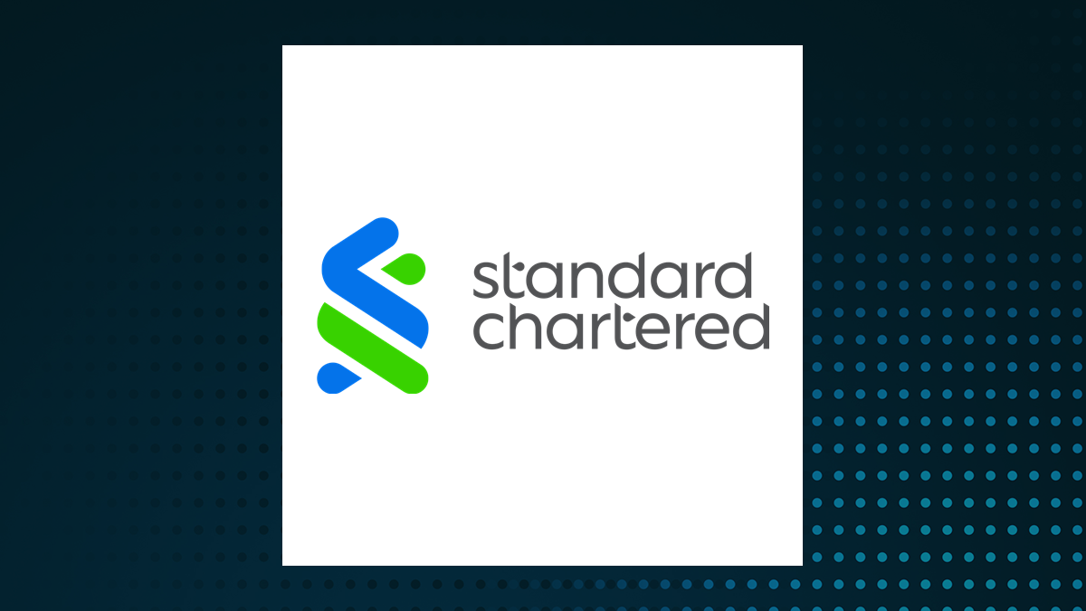 Standard Chartered logo with Financial Services background