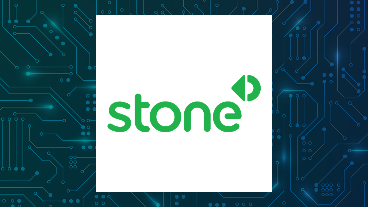 StoneCo logo with Computer and Technology background