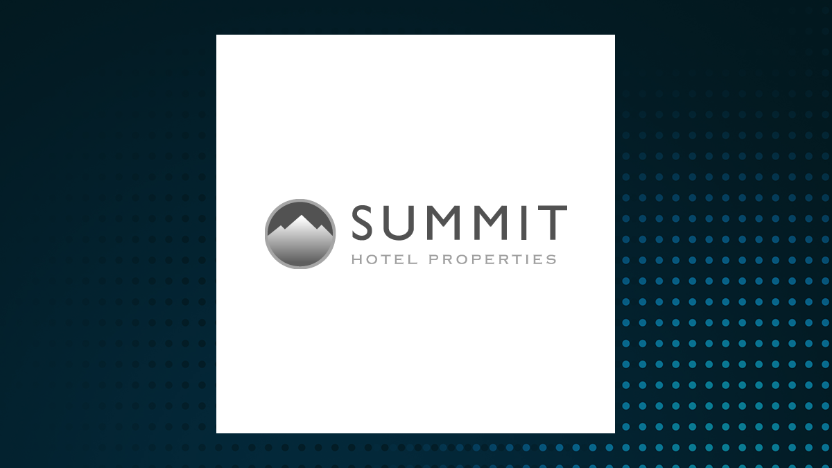 Summit Hotel Properties logo with Real Estate background