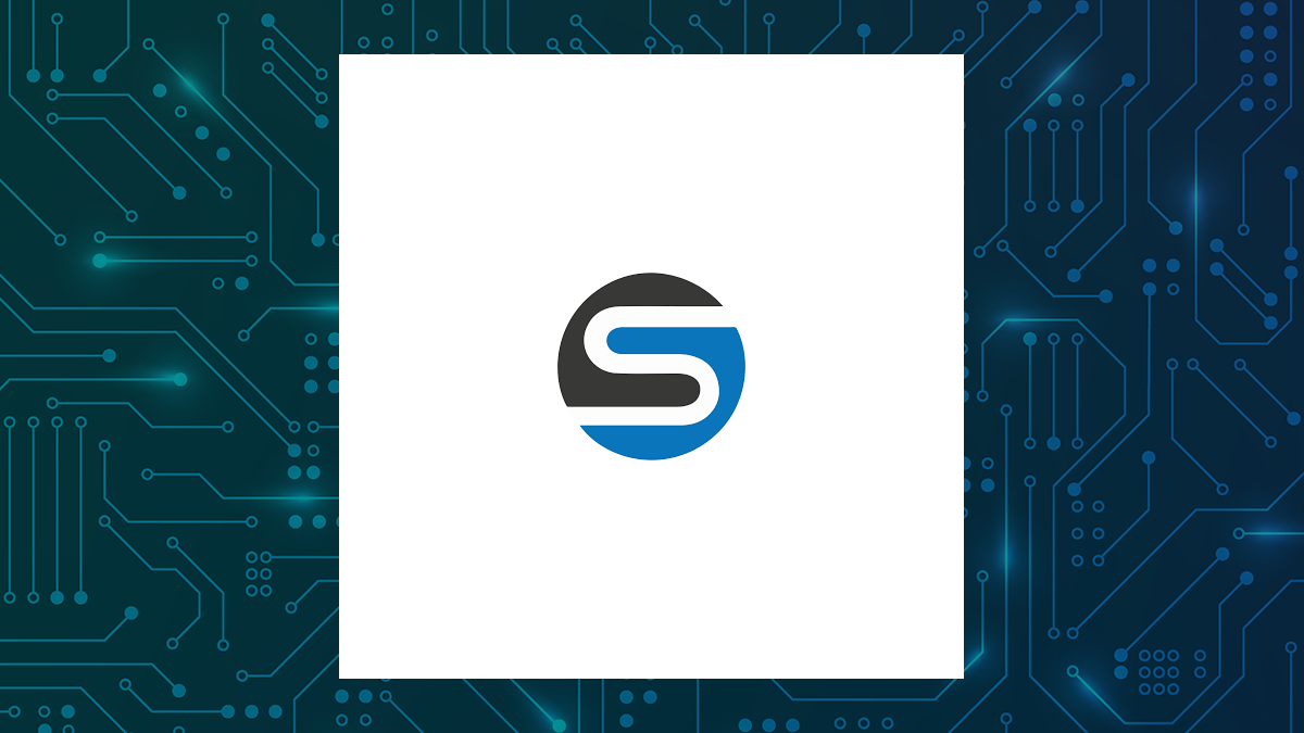 SurgePays logo with Computer and Technology background