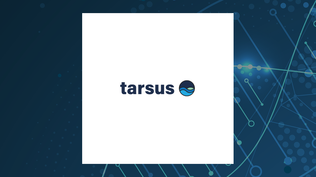 Tarsus Pharmaceuticals logo with Medical background