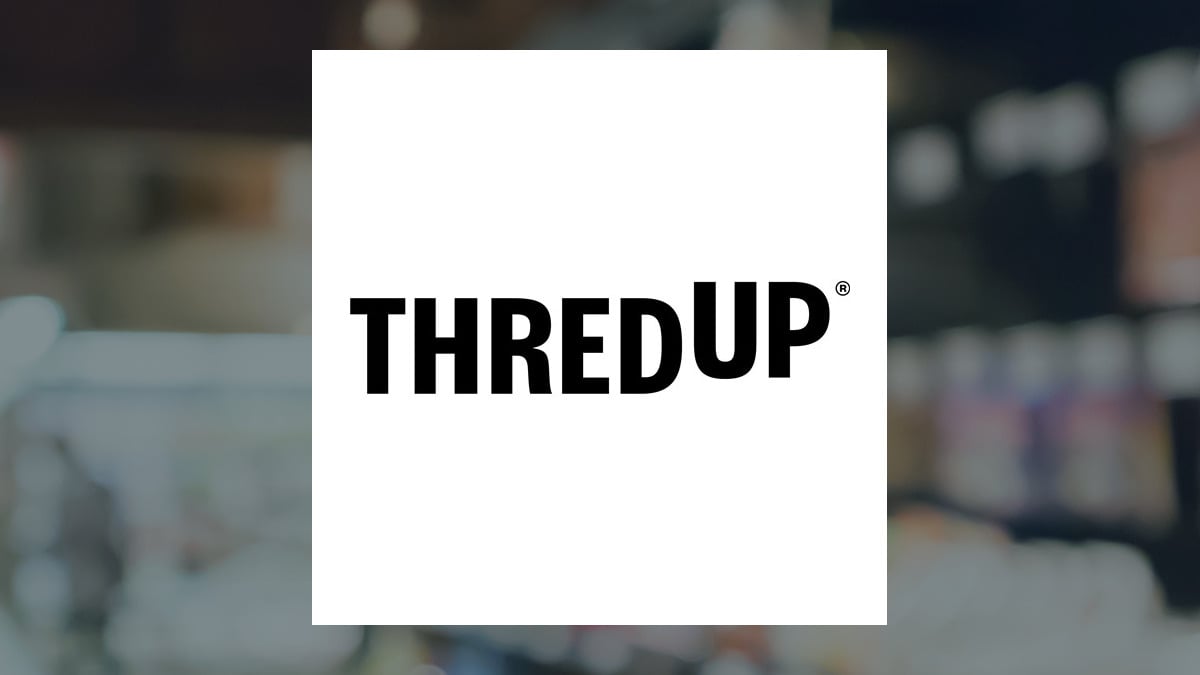 ThredUp logo with Consumer Staples background