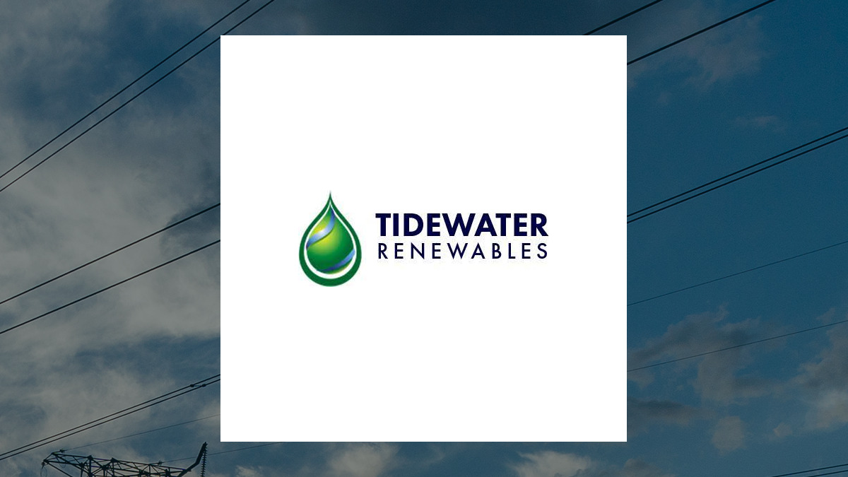 Tidewater Renewables logo with Utilities background