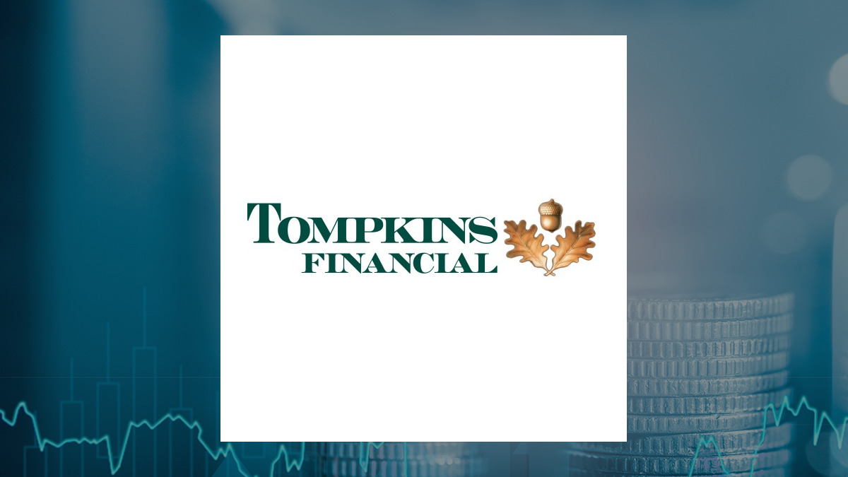 Tompkins Financial logo with Finance background