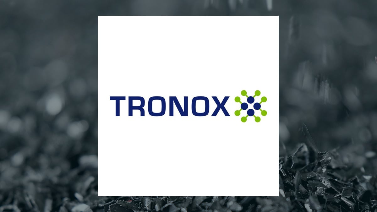 Tronox logo with Basic Materials background