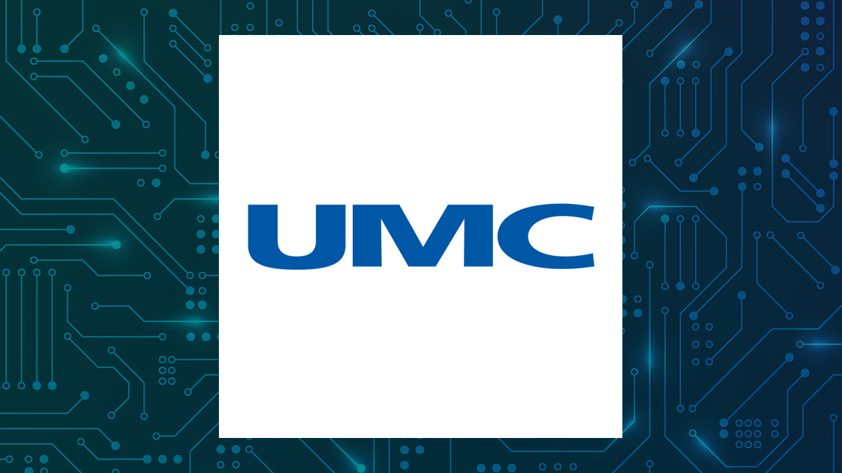 United Microelectronics logo with Computer and Technology background