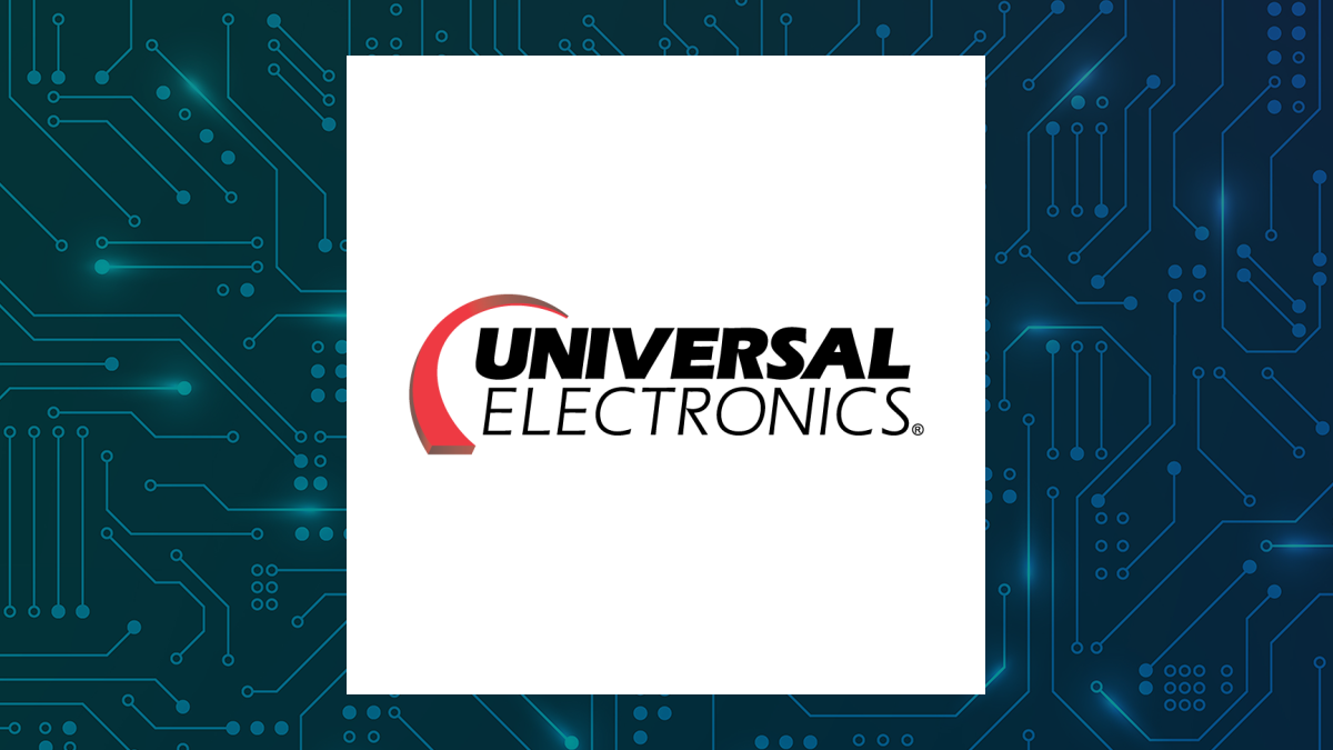 Universal Electronics logo with Computer and Technology background