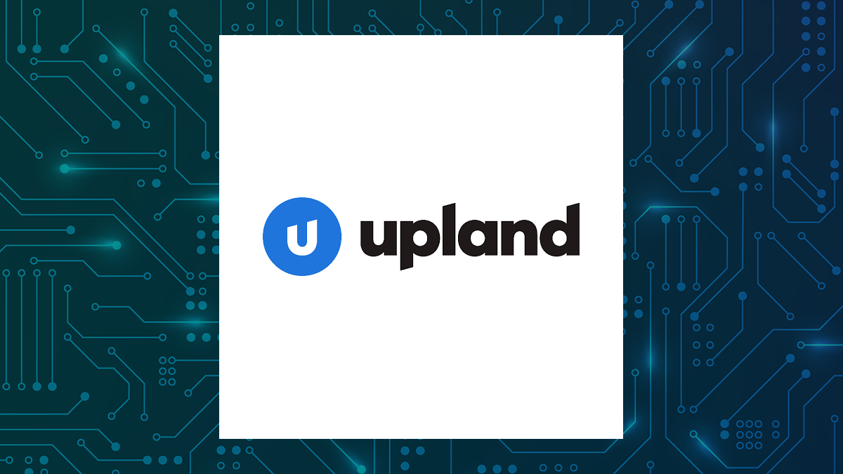 Upland Software logo with Computer and Technology background