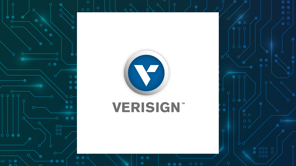 VeriSign logo with Computer and Technology background