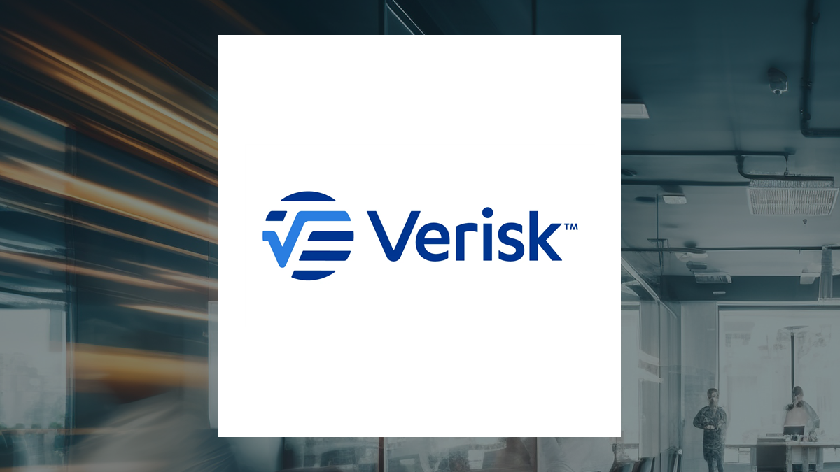 Verisk Analytics logo with Business Services background