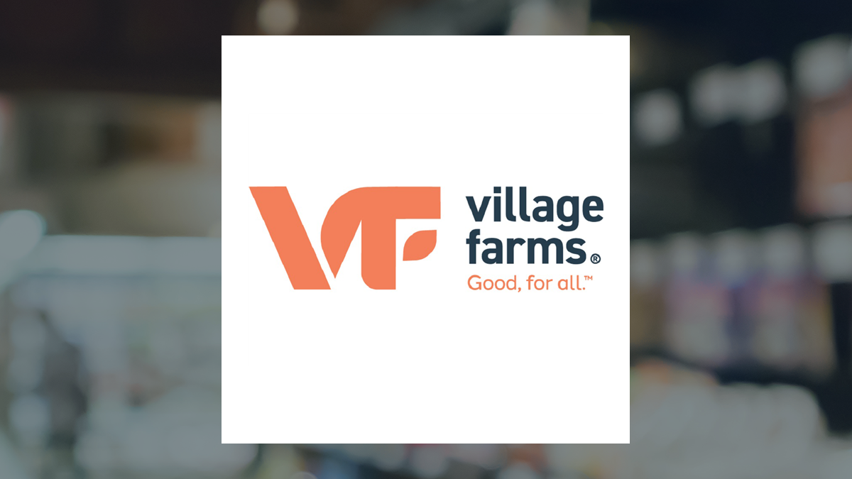 Village Farms International logo with Consumer Staples background