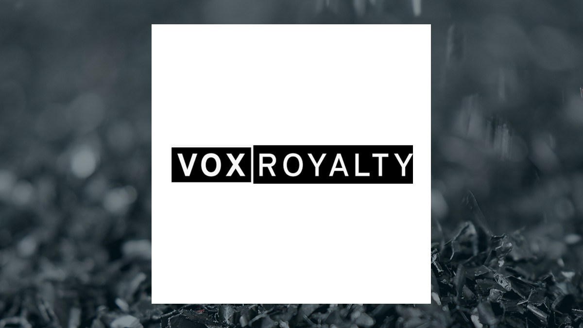 Vox Royalty logo with Basic Materials background