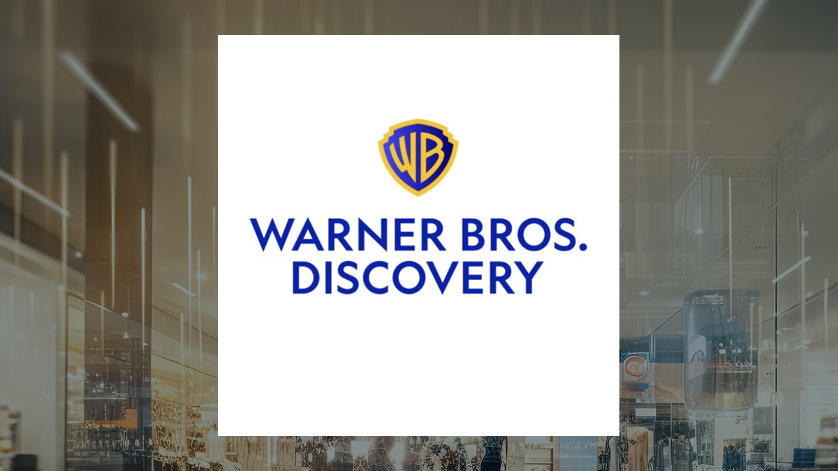 Warner Bros. Discovery logo with Consumer Discretionary background