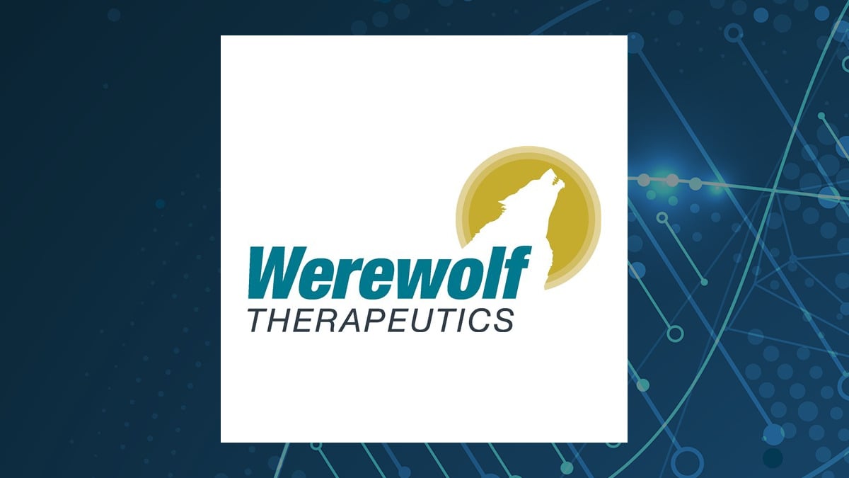 Werewolf Therapeutics logo with Medical background