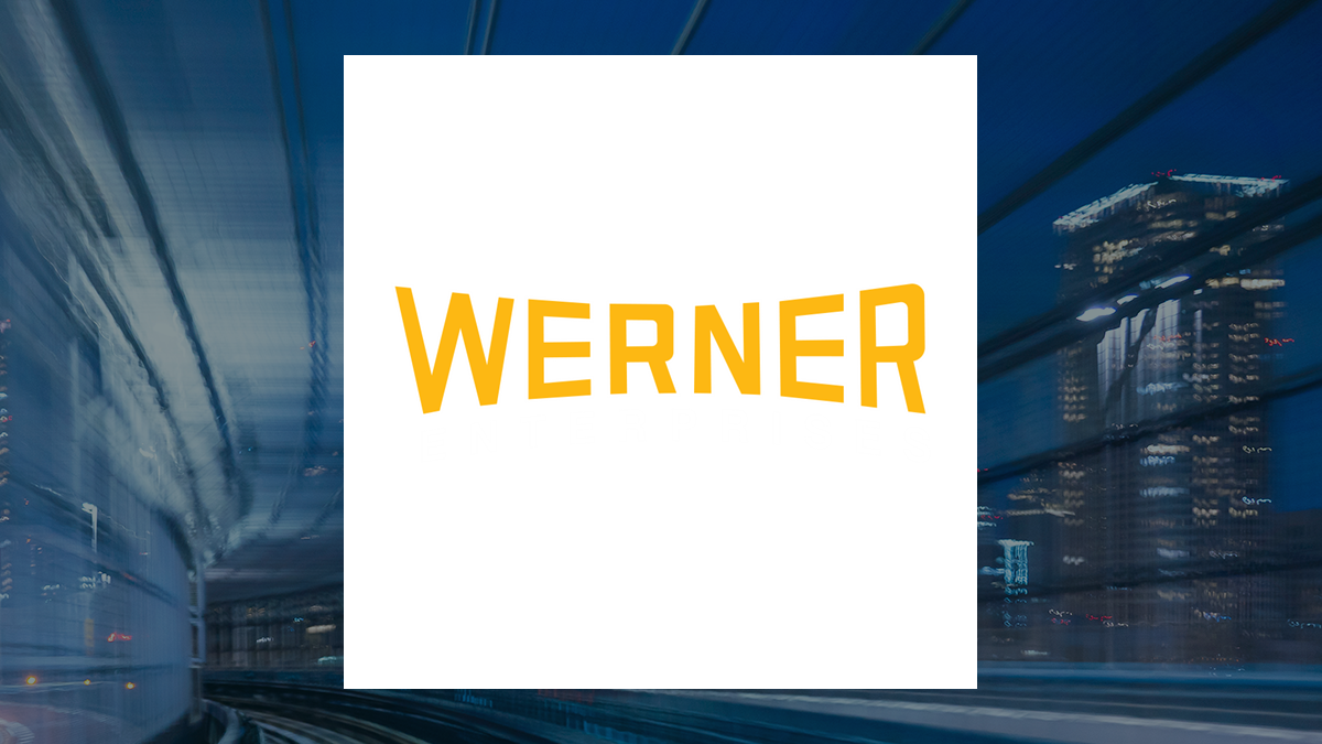 Werner Enterprises logo with Transportation background
