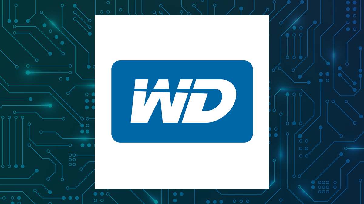 Western Digital logo with Computer and Technology background