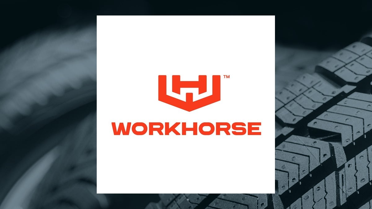 Workhorse Group logo with Auto/Tires/Trucks background