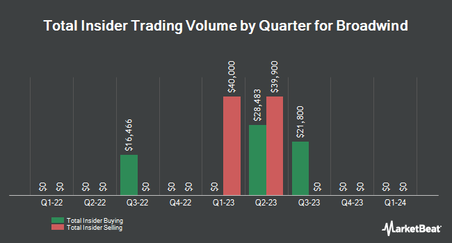 Insider buys and sells by quarter for Broadwind (NASDAQ: BWEN)