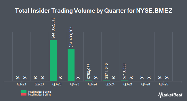 Insider Buying and Selling by Quarter for BlackRock Health Sciences Term Trust (NYSE:BMEZ)