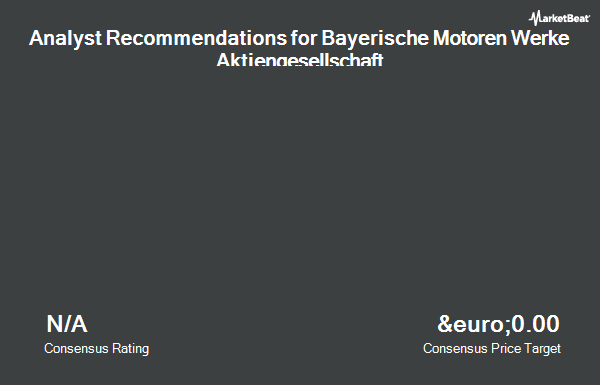 Analyst Recommendations for Bayerische Motoren Werke Aktiengesellschaft (ETR:BMW)